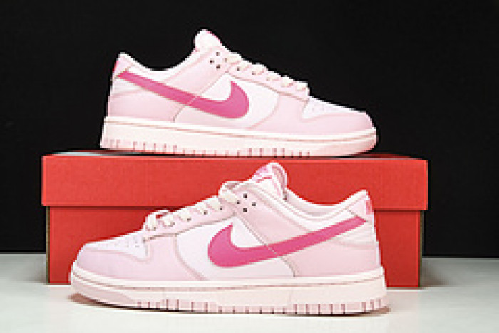 nike dunk low triple pink (ps) - dh9756-600