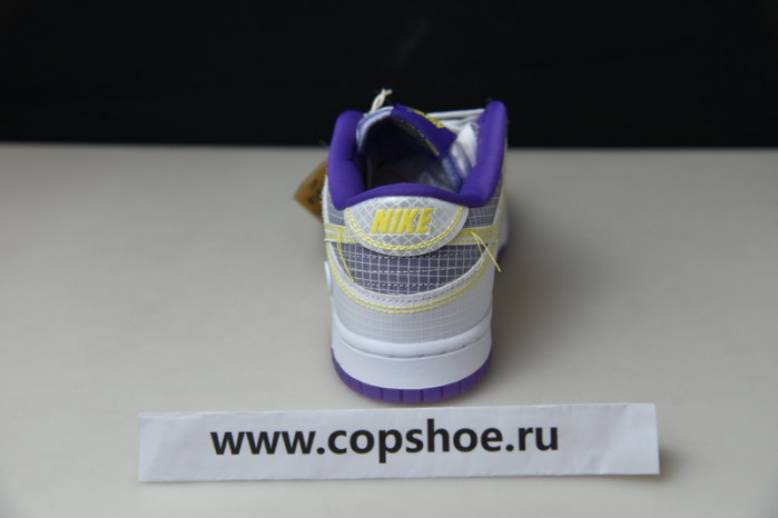union la x nike dunk low court purple white grey yellow dj9649-500