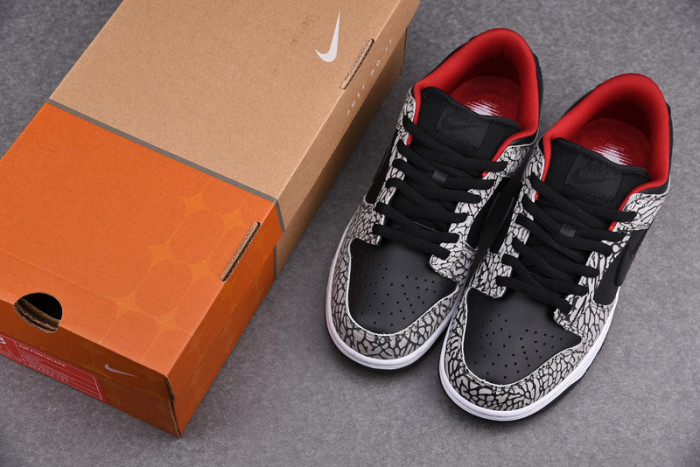 nike dunk sb low s*upre*me black cement 304292-131