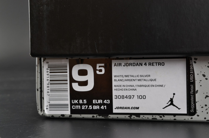 air jordan 4 retro “pure money” white mens 308497-100